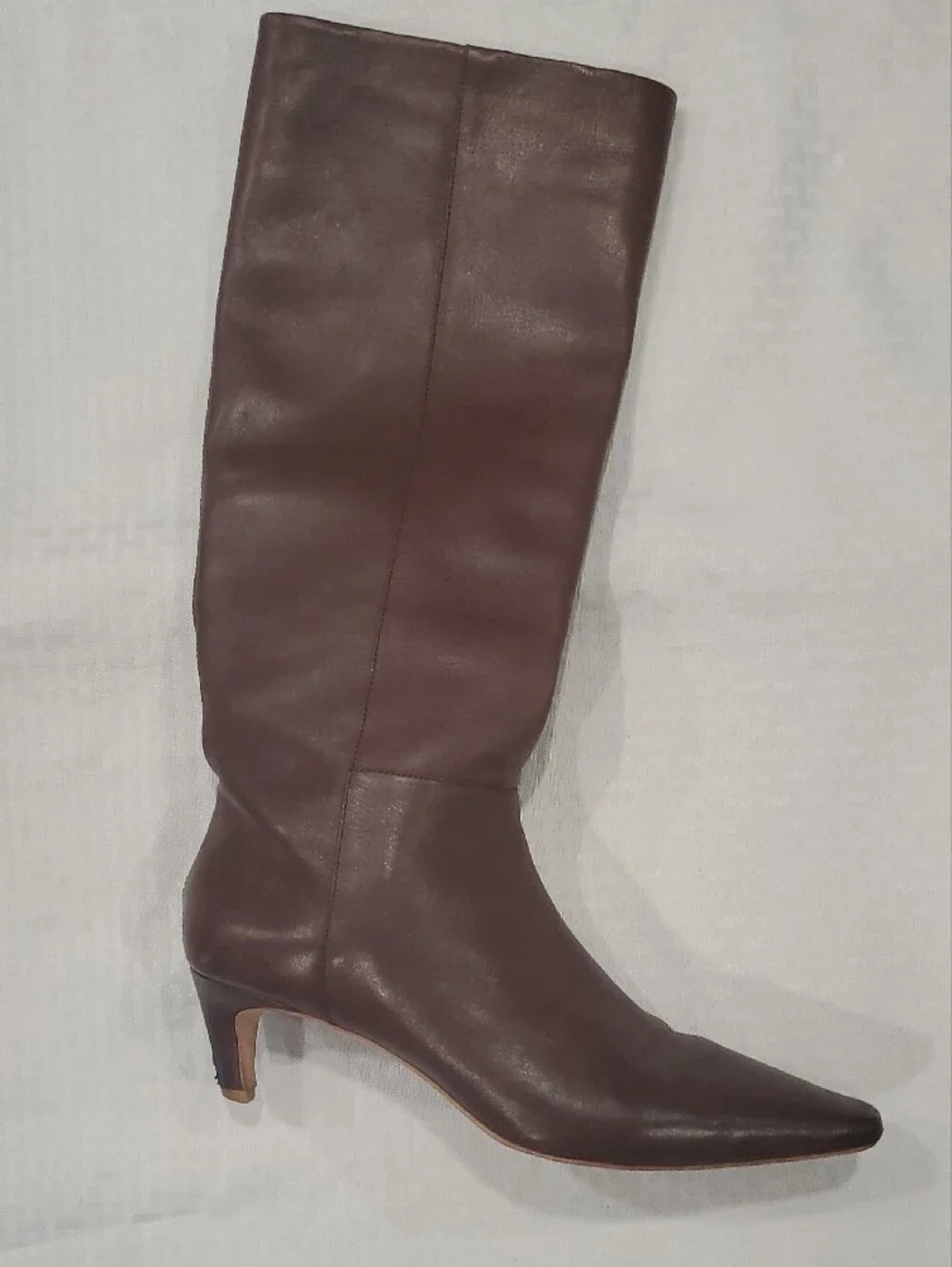 Reformation Brown Leather Over-the-Knee Pointed-Toe Boots
